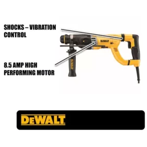 DEWALT 8.5 Amp 1-1/8 in. Corded SDS-plus D-Handle Concrete/Masonry Rotary Hammer Drill Kit