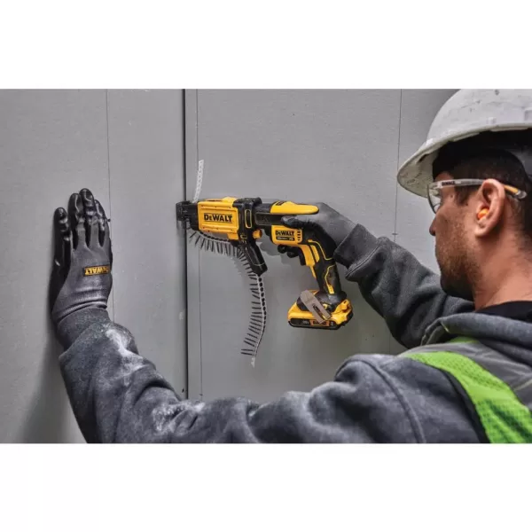 DEWALT 20-Volt MAX XR Cordless Brushless Drywall Screw Gun with Collated Attachment, (2) 20-Volt 2.0Ah Batteries & Charger