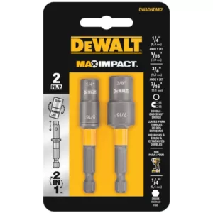 DEWALT MAX IMPACT Double Ended Carbon Steel Nut Driver (2-Pack)