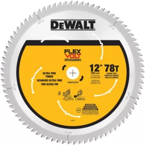 DEWALT FLEXVOLT 12 in. 78-Teeth Carbide-Tipped Miter Saw Blade (2-Pack)