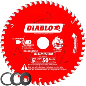 DIABLO 5-1/2 in. x 50-Teeth Aluminum Cutting Saw Blade with Bushings