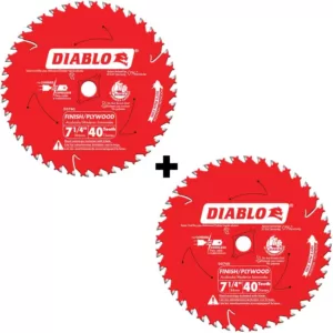 DIABLO 7-1/4 in. x 40-Tooth Finish Saw Blade (2-Pack)