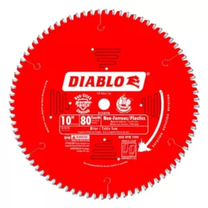 DIABLO 10 in. x 80-Teeth Non-Ferrous / Plastic Cutting Saw Blade