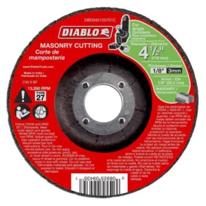 DIABLO 4-1/2 in. x 1/8 in. x 7/8 in. Masonry Cutting Disc with Type 27 Depressed Center (10-Pack)