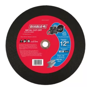 DIABLO 12 in. x 1/8 in. x 1 in. Metal High Speed Cut-Off Disc