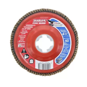 DIABLO 4-1/2 in. 40-Grit Flap Disc for X-Lock and All Grinders