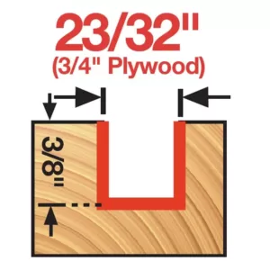 DIABLO 23/32 in. Carbide Plywood Mortise Bit
