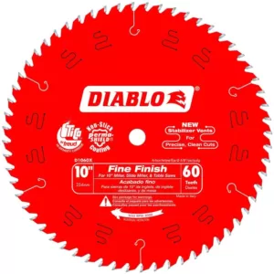 DIABLO 10 in. x 60-Teeth Fine Finish Saw Blade