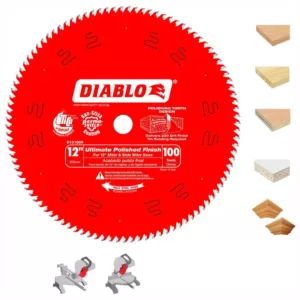 DIABLO 12 in. x 100-Tooth Ultimate Polished Finish Saw Blade (15-Pack)