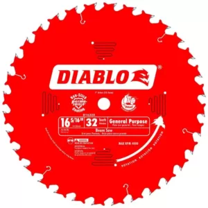 DIABLO 16-5/16 in. x 32-Tooth x 1 in. Arbor General Purpose Saw Blade for Beam Saws