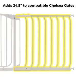 Dreambaby 24.5 in. Gate Extension for White Chelsea Standard Height Child Safety Gate