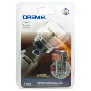 Dremel Rotary Tool Shield Attachment Kit with 4 Accessories