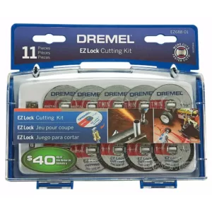 Dremel EZ Lock Rotary Tool Cut-Off Wheel Set for Metal and Plastic (11-Piece) Plus Rotary Tool Accessory Kit (130-Piece)