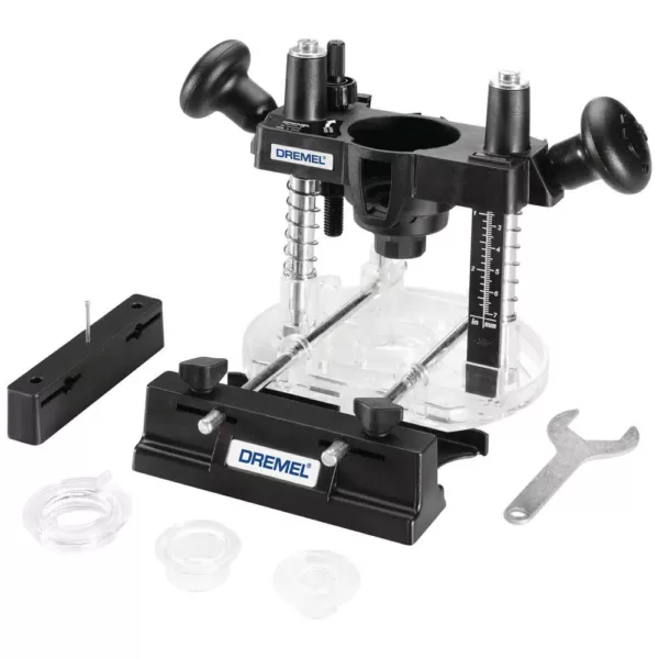 Dremel Plunge Router Rotary Tool Attachment Plus Rotary Tool Shaper/Router Table to Sand, Edge, Groove and Slot Wood