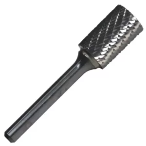 Drill America 1/8 in. x 5/8 in. Cylindrical Solid Carbide Burr Rotary File Bit with 1/4 in. Shank