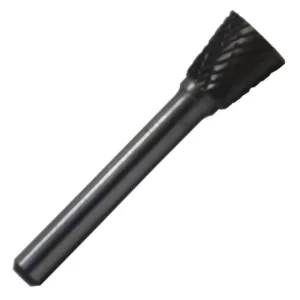 Drill America 5/8 in. x 3/4 in. Inverted Cone Solid Carbide Burr Rotary File Bit with 1/4 in. Shank