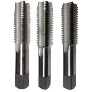 Drill America 3/8 in. 24-High Speed Steel Left Hand 4-Flute Tap Set