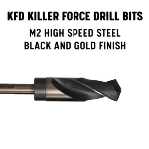 Drill America 9/16 in. - 1 in. High Speed Steel Black and Gold Reduced Shank Drill Bit Set (5-Piece)