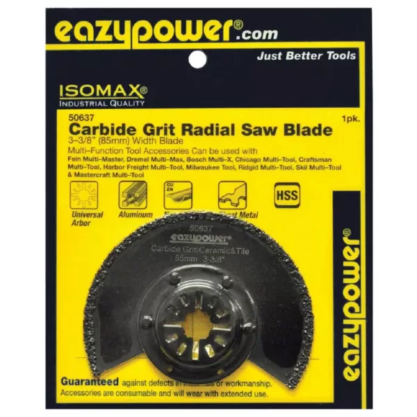 eazypower 85 mm/3-3/8 in. Oscillating Carbide Grit Radial Saw Blade