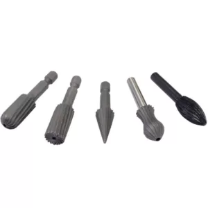 eazypower 5-Pieces 1/4 in. Shank Rotary File Asst