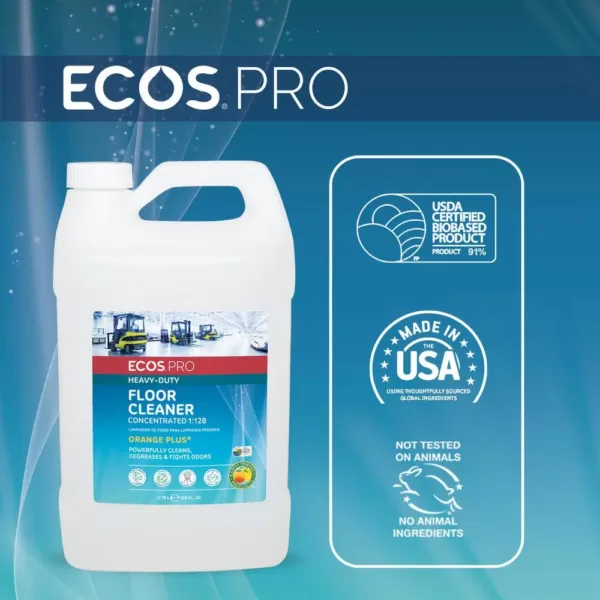 ECOS Pro 128 oz. Orange Plus 1:128 Concentrate Floor Cleaner