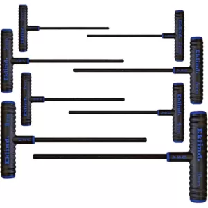 Eklind 9 in. Series Power-T T-Handle Hex Key Set with Pouch Size 2  mm to 10 mm  (8-Piece)