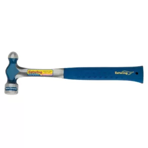Estwing 12 oz. Solid Steel Ball Peen Hammer with Blue Vinyl Shock Reduction Grip
