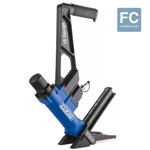 Estwing Pneumatic 18-Gauge L-Cleat Flooring Nailer with Fiberglass Mallet and Padded Bag