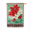 Evergreen 28 in. x 44 in. Christmas Floral House Suede Flag