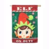 Evergreen 28 in. x 44 in. Elf on Duty House Suede Flag