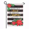 Evergreen 18 in. x 12.5 in. Merry and Bright Garden Suede Flag