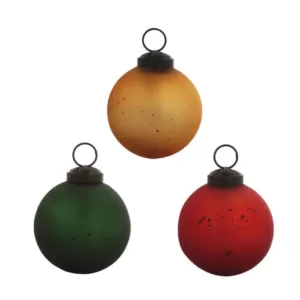 Evergreen 2-1/2 in. Round Holiday Classic Christmas Ornaments (12-Pack)