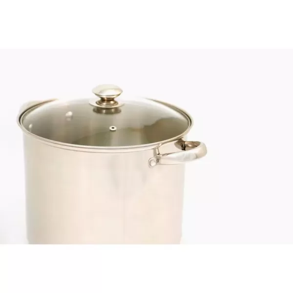 ExcelSteel 20 qt. Stainless Steel Stock Pot with Glass Lid
