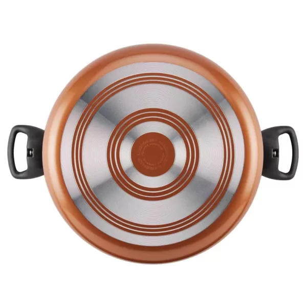 Farberware Promotional 10.5 qt. Aluminum Nonstick Stock Pot in Copper with Glass Lid