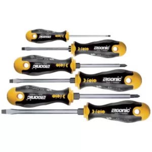 Felo Slotted and Phillips Ergonic Screwdriver Set (6-Piece)