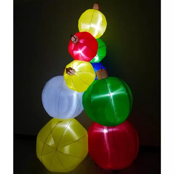 Fraser Hill Farm 8 ft. Pre-Lit Ornament Balls Christmas Inflatable