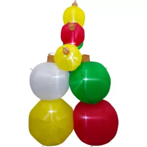 Fraser Hill Farm 8 ft. Pre-Lit Ornament Balls Christmas Inflatable