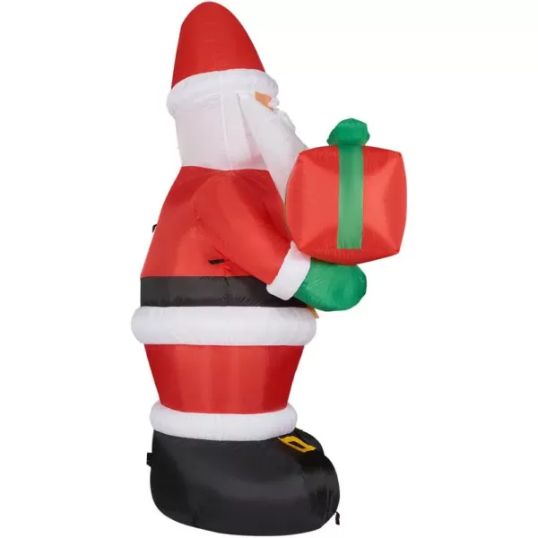 Fraser Hill Farm 10 ft. Santa Claus with Gift Bag Christmas Inflatable with Lights