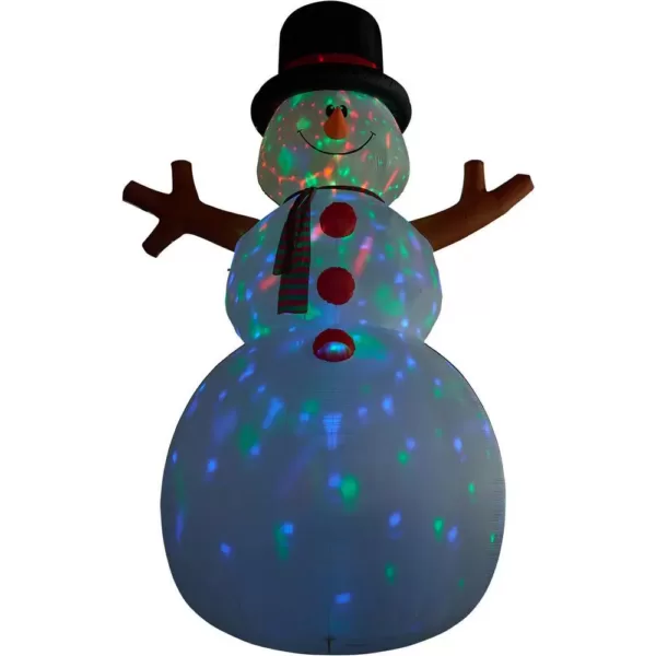 Fraser Hill Farm 20 ft. Jolly Snowman Christmas Inflatable with Lights