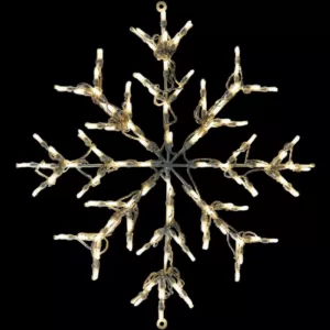 Fraser Hill Farm 2.5 ft. 100-Light LED Warm White Snowflake Novelty Light