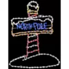 Fraser Hill Farm 48 in. Christmas North Pole Sign with LED Lights
