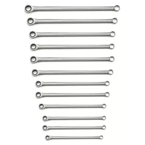 GEARWRENCH Extra Long Pattern Metric GearBox Ratcheting Wrench Set (12-Piece)
