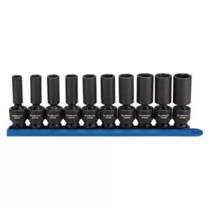 GEARWRENCH 10-Piece 3/8 in. Drive 6-Point Deep Universal Impact Metric Socket Set
