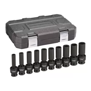 GEARWRENCH 10-Piece 1/2 in. Drive 6-Point Deep Universal Impact Metric Socket Set