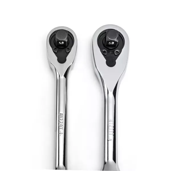 GEARWRENCH 3/8 in. Drive 90-Tooth Compact Head Teardrop Ratchet Set (2-Piece)