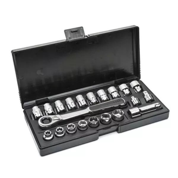 GEARWRENCH 3/8 in. Drive 6-Point Gear Ratchet and Socket Set (21-Piece)