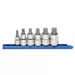 GEARWRENCH 3/8 in. and 1/2 in. Drive Stubby Triple Square Bit Metric Socket Set (6-Piece)