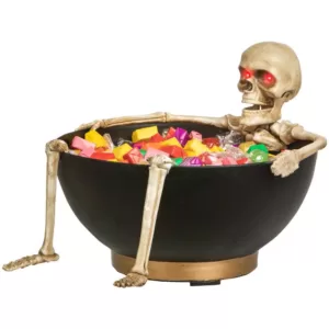 Gemmy Animated Candy Bowl-Sound/Sensor-Laughing Skeleton with Moving Jaw-LG