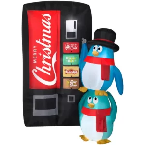 Gemmy 6.5 ft. H Inflatables Airblown-Merry Christmas Soda Machine Scene-LG