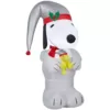 Gemmy 3.5 ft. Airblown-Snoopy Holding Woodstock Platinum Accents-SM-Peanuts